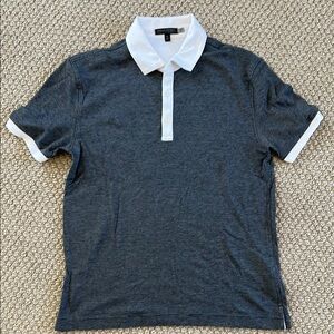 Banana Republic Black and White Polo Shirt Classic Design